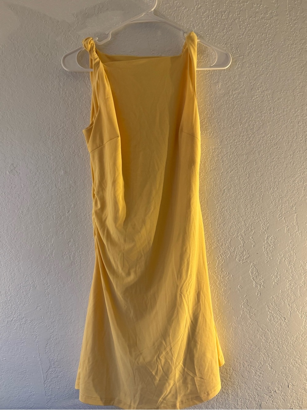 YELLOW MIDI CIDER DRESS